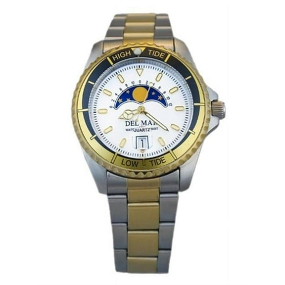50401 Nautical Analog Tide Watch Two Tone - White
