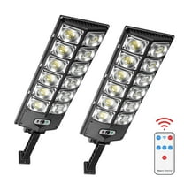 504LED Solar Street Lights Outdoor,Kepeak 270° Wide Angle Commercial Solar Powered Parking Lot Light