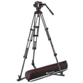 thumbnail image 1 of Manfrotto 504X Fluid Video Head with Carbon Fiber Twin Leg Video Tripod and Ground Spreader, 1 of 8