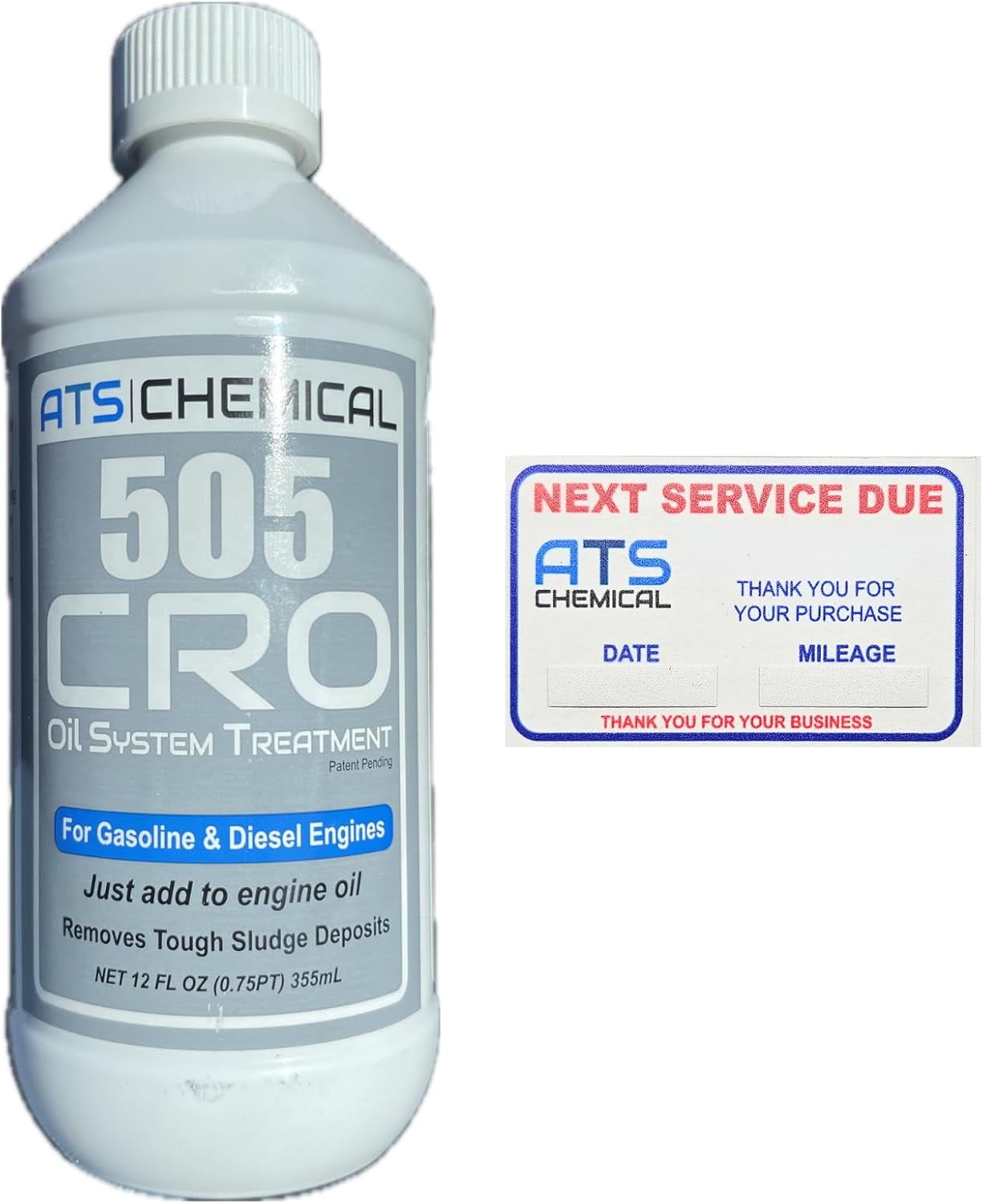 ATS Chemical 505 CRO Oil System Treatment, 12 FL OZ, Cleans and