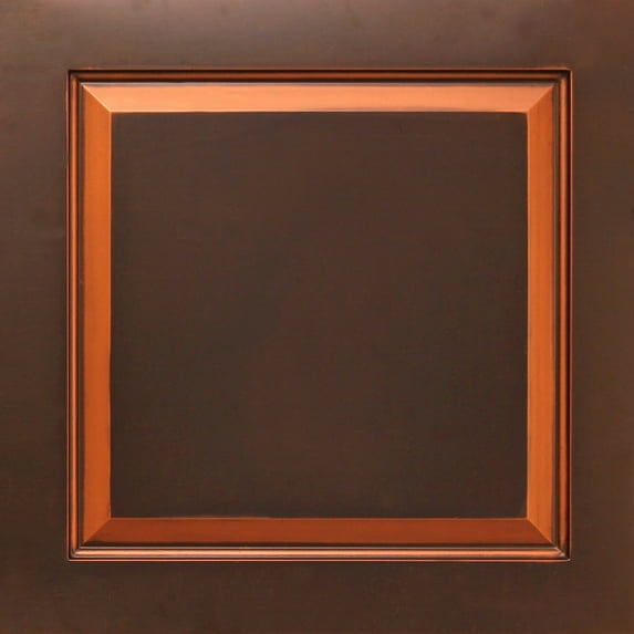 505-Raised Panel 2 ft. x 2 ft. PVC Lay-in Ceiling Tile in Antique Copper (100 Sq. ft. / Pack) - 25 Pieces