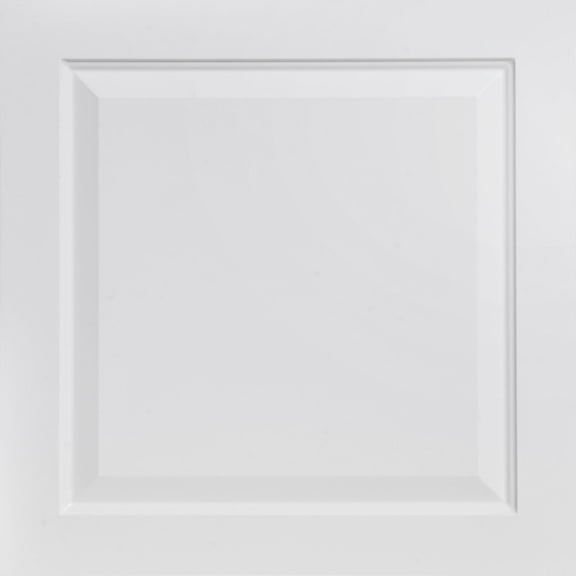 505-Raised Panel 2 ft. x 2 ft. PVC Lay-in Ceiling Tile in White Matte (100 Sq. ft. / Pack) - 25 Pieces