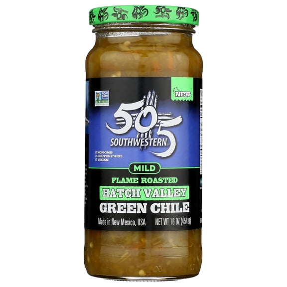505 SOUTHWESTER - Mild Roasted Hatch Valley Green Chile - 16OZ, Pack of 12