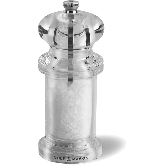 505 Salt Grinder - Clear Acrylic Mill Includes Precision Mechanism and Premium Sea