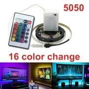 5050 RGB Waterproof LED Flexible Strip Light Battery Operated Portable 6.56 ft