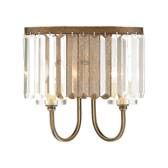 50542-64-Livex Lighting-Ashton - 2 Light Wall Sconce in Glam Style - 12.5 Inches wide by 12.5 Inches high