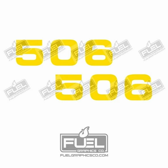 506 Bush Hog Rotary Mower Premium Vinyl Decal 2-Pack - 9.2" Wide X 2.5" Tall