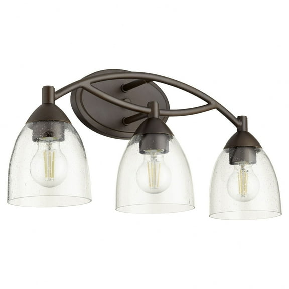 Quorum Lighting Barkley 3-Light Oiled Bronze Fan with Shade