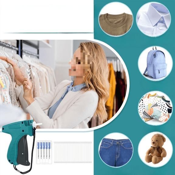 5072 Pcs Tagging Guns for Clothing Tag Attacher Gun Kit 12 Clothing Tag Gun Price Retail Tagging 60 Needles 5000 Barbs Fasteners for Boutique Consignment Garage Retail Warehouse(Cyan)$$Office