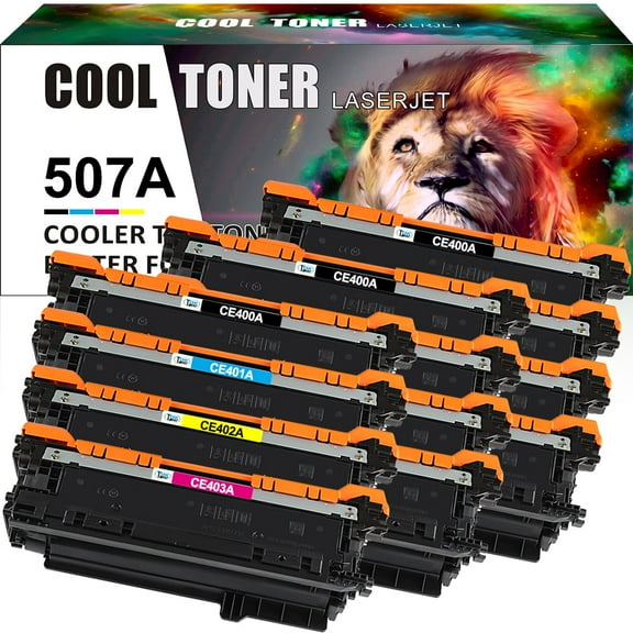 507X 507A Toner Cartridge Compatible for HP 507A 507X CE400X CE400A CE401A CE402A CE403A Enterprise M551 M551n M551dn M551xh M570dn M575f M570dw Printer | 3BK+3C+3M+3Y, 12-Pack