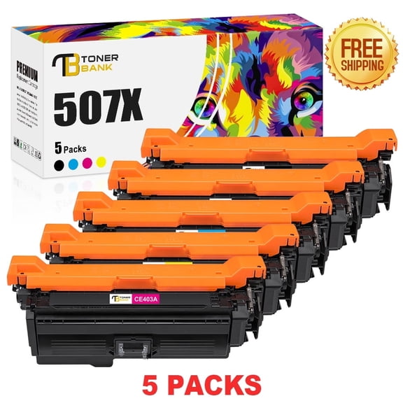 Compatible for HP 507X 507A Toner Cartridge CE400X CE401X CE402X CE403X Enterprise M551 M551n M551dn M551xh M570dn M570dw M575f 575c Printer (Black Cyan Yellow Magenta)
