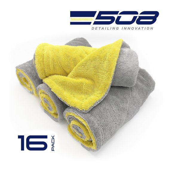 508 Detailing Innovation Super Absorbent Evo-Twist Microfiber Drying Towel, 16 Pack