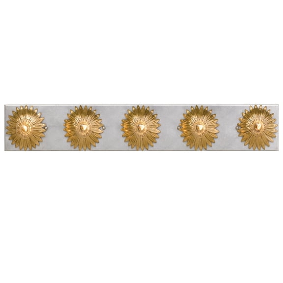 508-GA-SA Crystorama Lighting Broche 5 Light Bath Vanity In Traditional And Contemporary Style - 31 Inches Wide By 4.5 Inches High