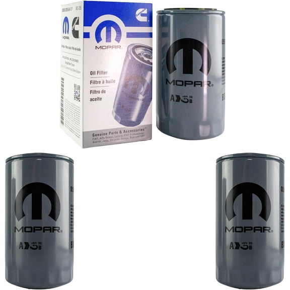 5083285AA Engine Oil Filter Set of 3 Compatible with Ram 2500 3500 5.9L 6.7L Diesel New