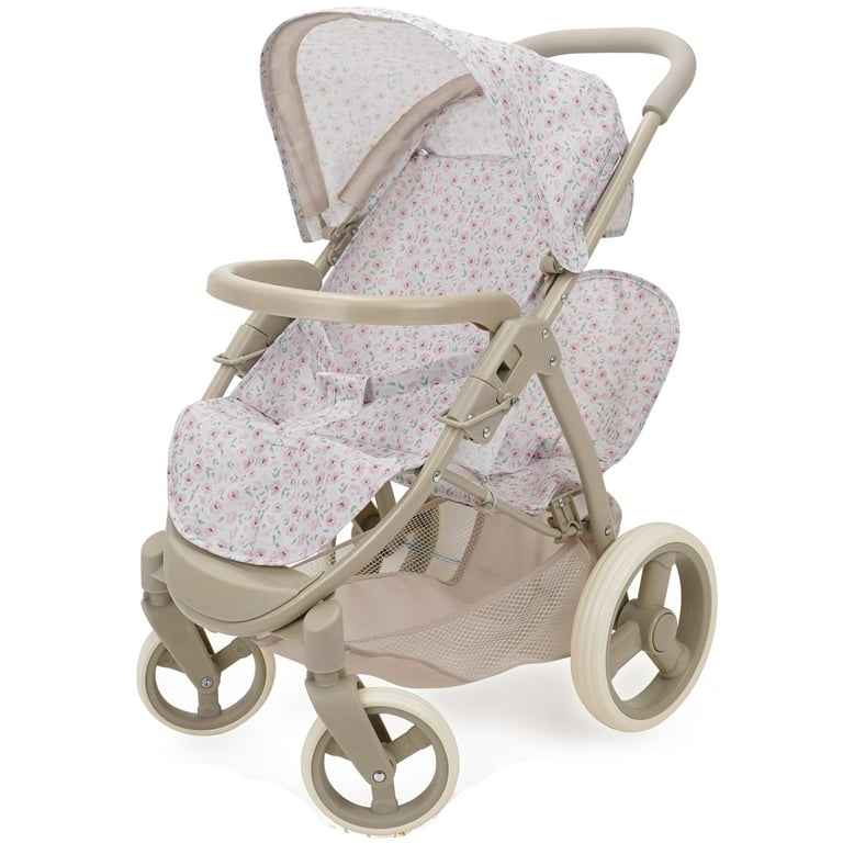 509 Crew: Little Flora - Mabelle Duo Twin Doll Stroller - Flower