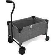 509 Crew Little Wagon - Melange Grey - Folding Pull-Along Cart, Adjustable Handle, Canvas-Metal Frame, Transport Toys-Dolls-Stuffed Animals, Kid 3+