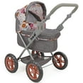 thumbnail image 1 of 509 Crew: Melange Flora - Amanda Doll Pram - Matching Handbag, Doll Accessory, Adjustable Handle, Removable Bassinet, Foldable Design, Kid Toy, Age 3+, 1 of 6