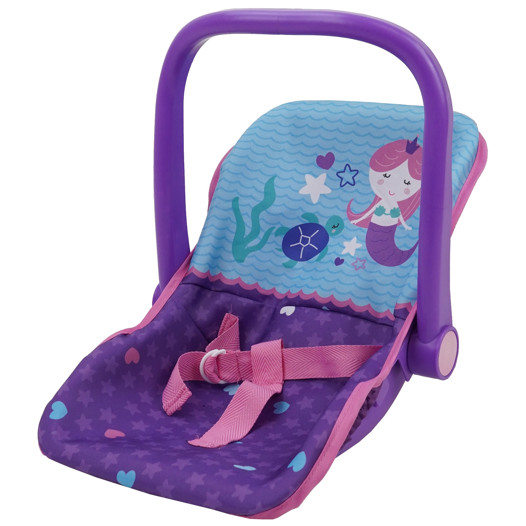 509: Mermaid Doll Car Seat - Kids Pretend Play, Converts Into a Feeding Chair, Ages 3+