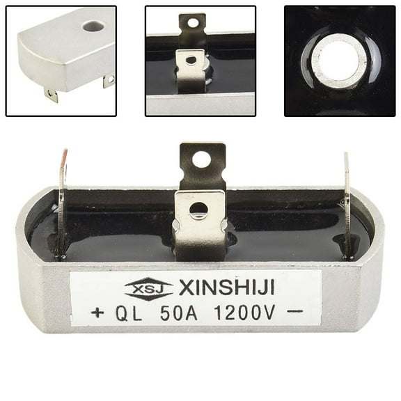 50A 1000V Three Phase Bridge Rectifier, Electrically Isolated Metal Case Diode Module for Wind Turbine Generator and Industrial Power Supply Applications(B)