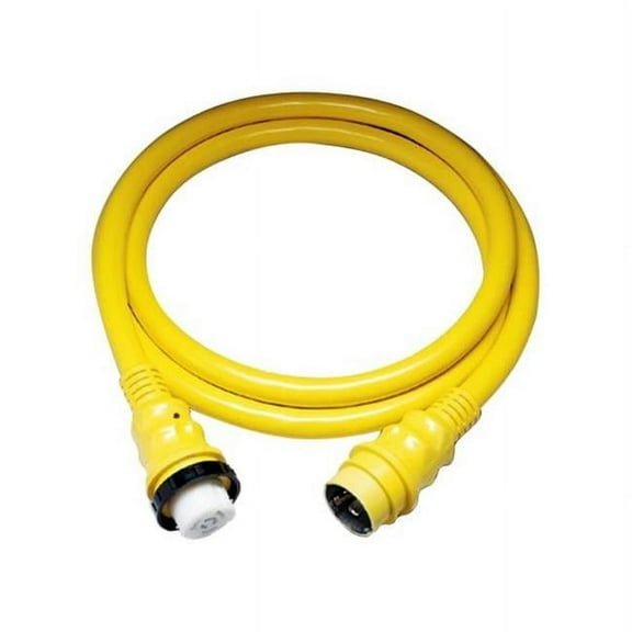50A 125V Shore Power Cable - 50 in. - Yellow