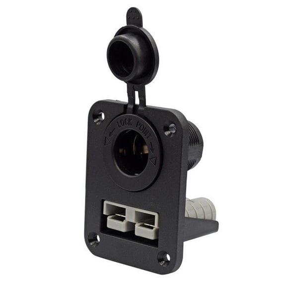 50A Charger Mount with Cigarette Lighter Socket For Anderson Plug Caravan Boat