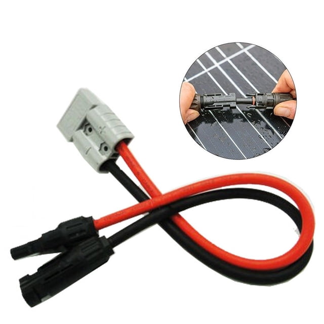 Cable Solar ANFIL 4mm² - 12m Rojo + 12m Negro Con Conectores