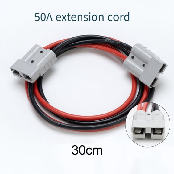 50A High-Performance Extension Cable with Tinned Copper,Heavy Duty Power Solution for RV,Solar & Outdoor Applications
