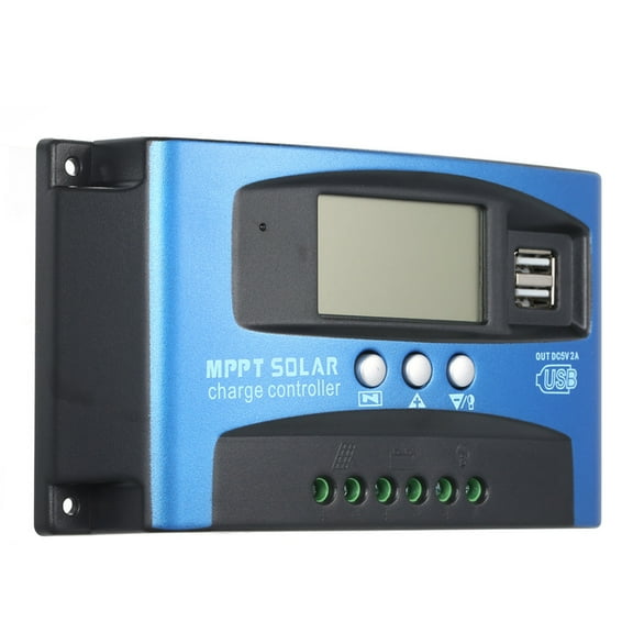 50A MPPT Solar Charge Controller Dual USB LCD Display Auto Solar Cell Panel Charger Regulator