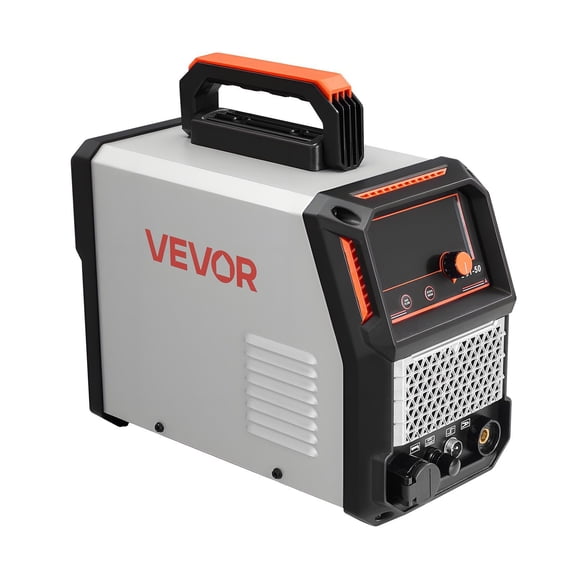 50A Non Touch Pilot Arc Plasma Cutter 110V 220V Dual Voltage Digital IGBT Inverter with 2T 4T Function Adjustable PA PT Time for Home Repair Workshop