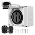 50Amp Rv Power Outlet Box,125/250Volt Nema 1450R Receptacle,