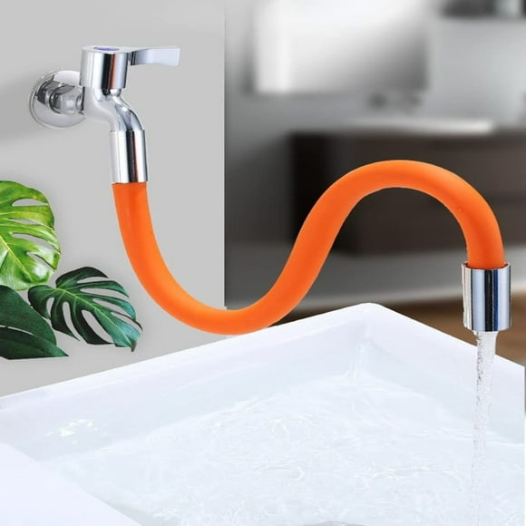 50CM(19.7") Universal Foaming Extension Tube 360 Free Bending Faucet for Kitchen Sink,Flexible Leader Hose with Connector, Garden Hose, Garden Hose Extension
