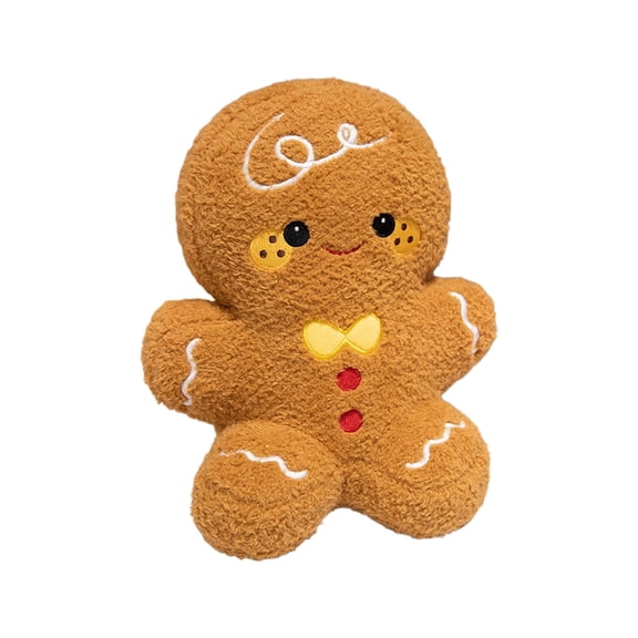 50CM Christmas Decorations Indoor Throw Pillows: Cute Teddy Fleece Gingerbread Man Christmas Pillows, Soft Stuffed Gingerbread Cushions Xmas Decor for Kids Home Sofa Bed Office Couch Living Room