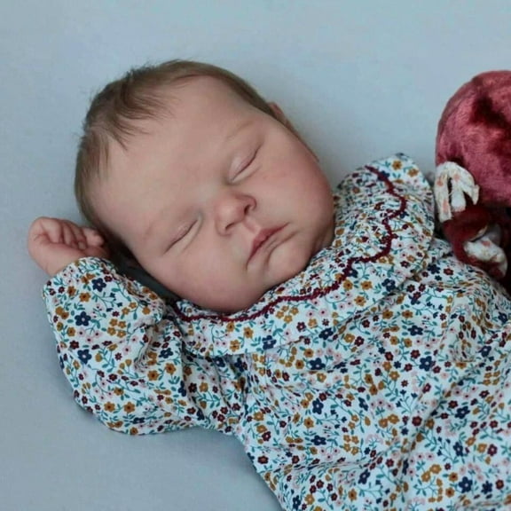 50CM Peaches Soft Body Reborn Sleeping Baby Doll with 3D Skin Multiple Layers Painting with hand rooted Hair Touch Doll
