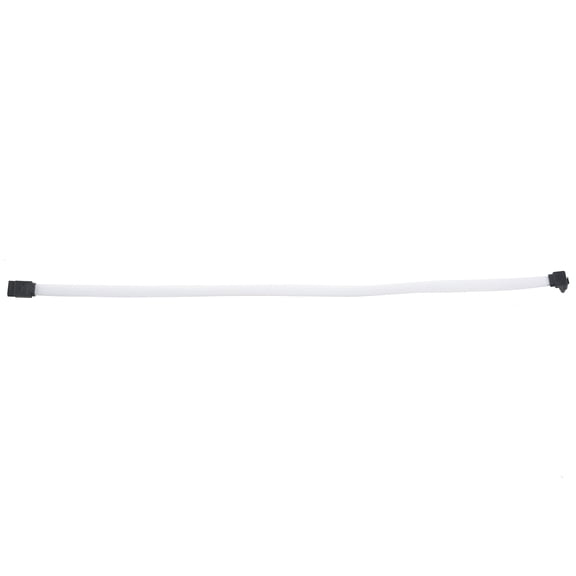 50CM 3.0 III SATA3 7pin Data Cable Right Angle 6Gb/s SSD Cables HDD Hard Disk Data Cord with Nylon Sleeved(White)