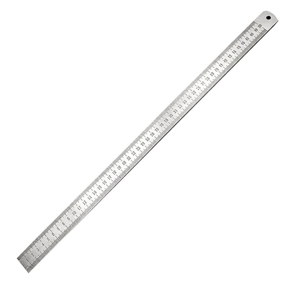 50Cm Ranges Stainless Steel Ruler With Double Side Scale For Accurate Measuring In Woodworking And Drafting