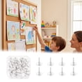 thumbnail image 1 of 50Count Clear Push Pins,Thumb Tacks for Wall Hangings,flat thumb tacks,for Cork Board,Plastic Flat Head Pins A(1.6cmx1cm), 1 of 8