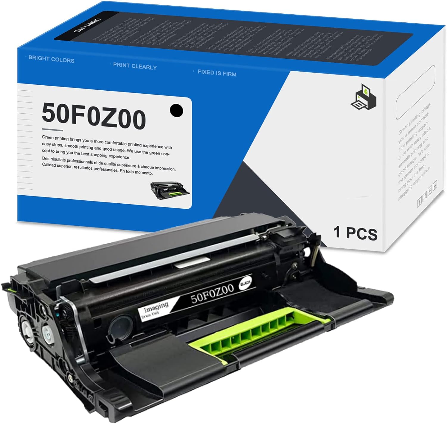 50F0Z00 Black Drum Unit - Onw 1-Pack50F0Z00 Black Drum Replacement for Lexmark 50F0Z00 MS310d MS310dn MS312dn MS315dn Printe, 50F0Z00 Drum - image 1 of 5