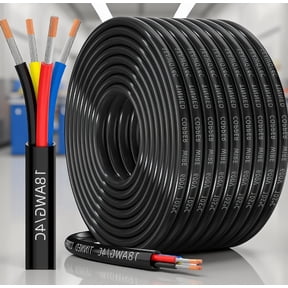 50FT 18 AWG 4 Conductor Stranded Wire, 18 Gauge Tinned Copper Electrical Cable for Automotive, Marine, RV, RGB LED