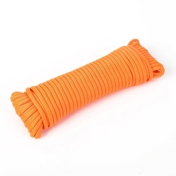 Ozark Trail 50 Feet 550lbs Paracord Rope, 100% Polyester, Orange