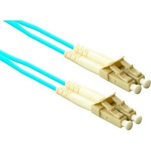 50FT DUPLEX FIBER LC/LC 50/125 AQUA CABLE 10GB
