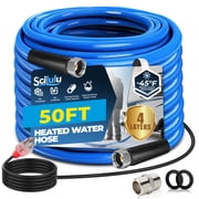 Scilulu 50ft Heated Water Hose for RV, Freeze Protection to -45°F, Lead-Free & BPA-Free, Safe Drinking Water for Campers, Gardening, Livestock, Home Use