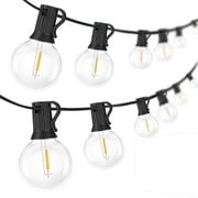 50FT LED Outdoor String Lights with Edison Shatterproof Bulbs, Weatherproof Strand, Patio Lights
