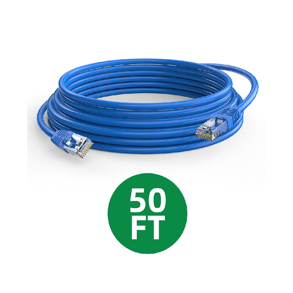 50Feet CAT 6 Ethernet Cable Lan Network CAT6 Internet Modem RJ45 Router ...