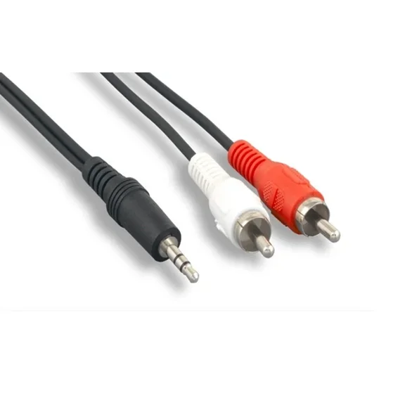 50Ft 3.5Mm Stereo Male To 2 Rca Male Audio Cable Adapter Cord Mp3 Ipod
