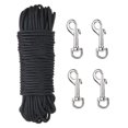 thumbnail image 1 of Uxcell 50Ft Flag Rope Nylon Rope 1/4" Diameter Flagpole Rope Diamond Braided Nylon Flagpole Line Rope for Outdoor, Flag, Swing, Clothesline, Camping Black, 1 of 5