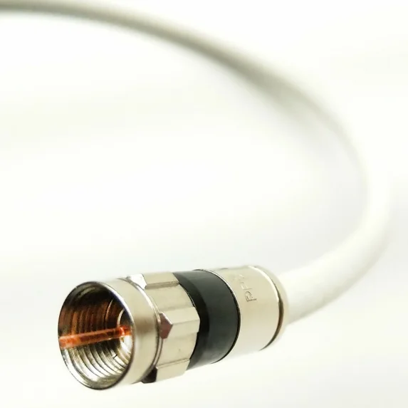 50ft RG-6 Coaxial Cable With Compression Fittings - USA Assembled For Antenna, CATV, Satellite & More
