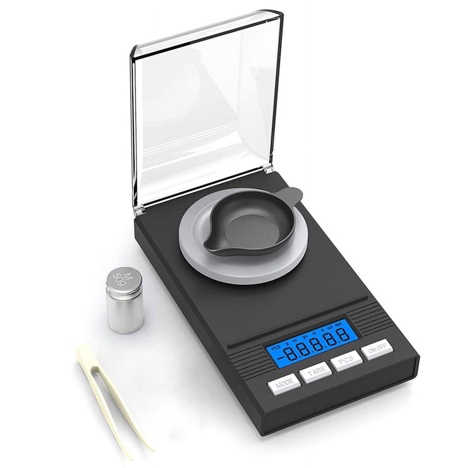 50G 0.001G Milligram Scale Milligram Precision Scale MG Pocket Scale Laboratory Scale with LCD Display Letter