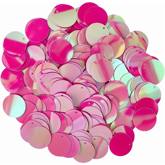 50G Purple Round Flat Iridescent Sequins Loose Bulk 20Mm Large Plastic Ab Color with Hole Embellishment Applique Spangle Sequin for Sewing Making Clothing Dress Decoration DIY Craft Supply