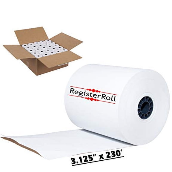 (50GSM- Pack of 50) thermal paper roll 3 1 8' x230 50 rolls - SRP-350plus, SRP-352plus, SRP-370, SRP-TSP100 Clover Special Bpa Free works with Most Receipt Printers, POS Systems, and Cash Registers