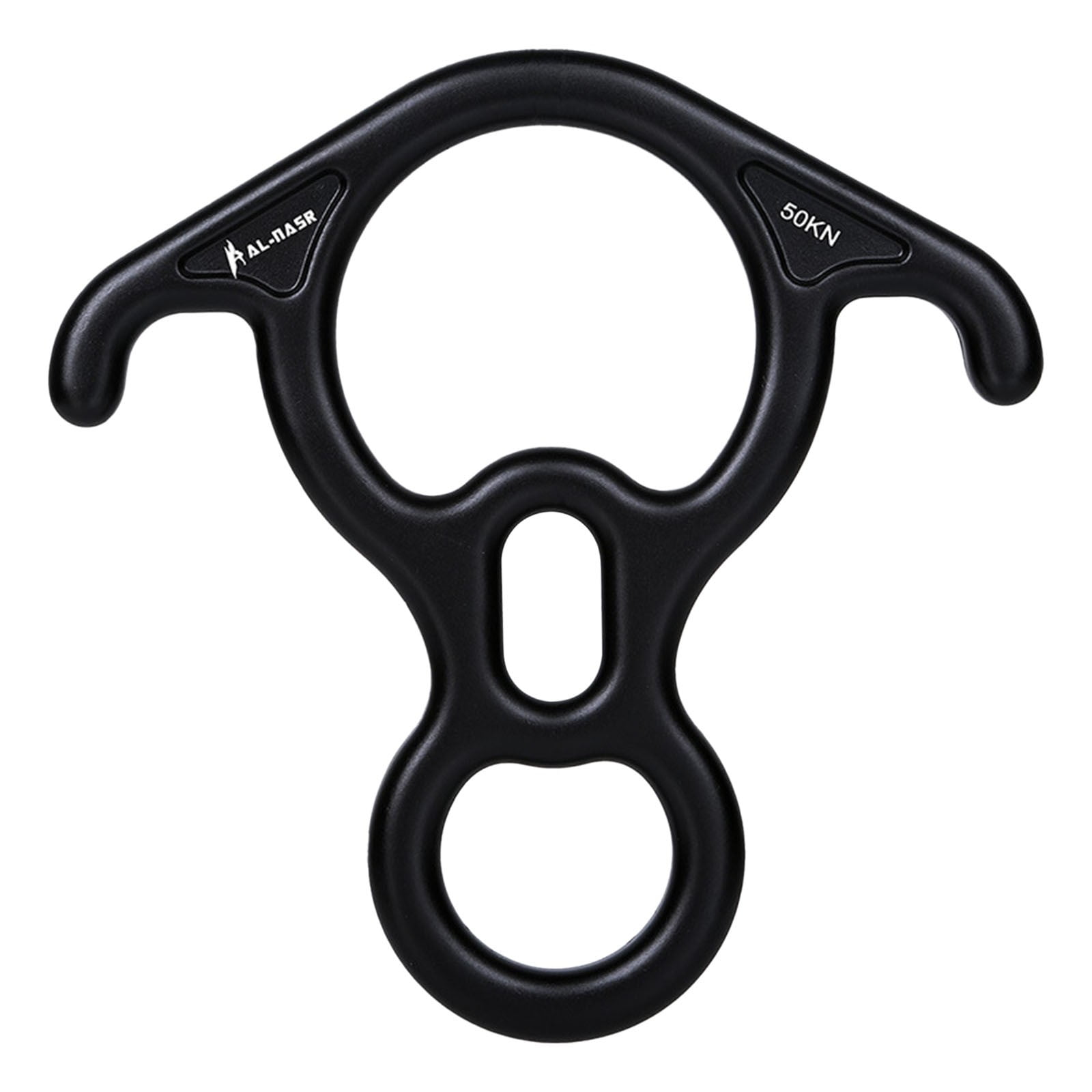 50KN Rescue Figure,8 Descender Large Bent-Ear Belaying and Rappelling Gear Belay Device for Rock Climbing, Aerial Dance,Ziplining and Peak Rescue